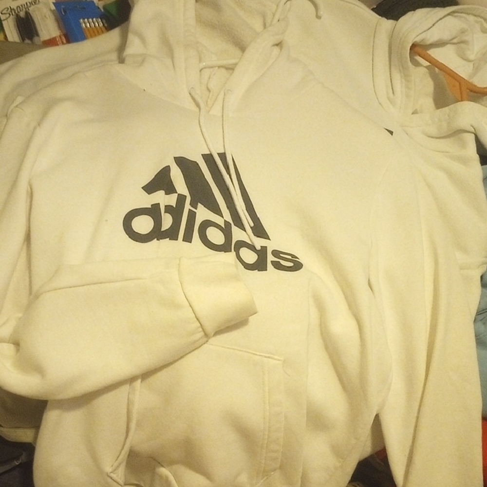 Adidas Men's White Hoodie